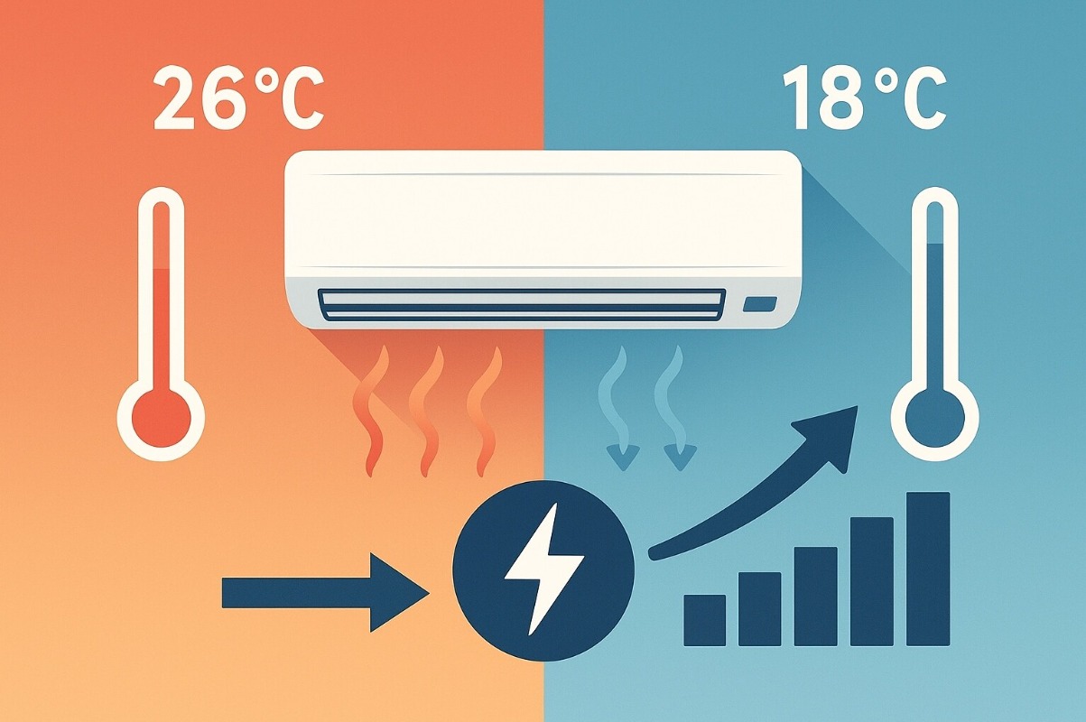 Why Does The Air Conditioner Consume More Electricity When It Cools to A Lower And Lower Temperature?